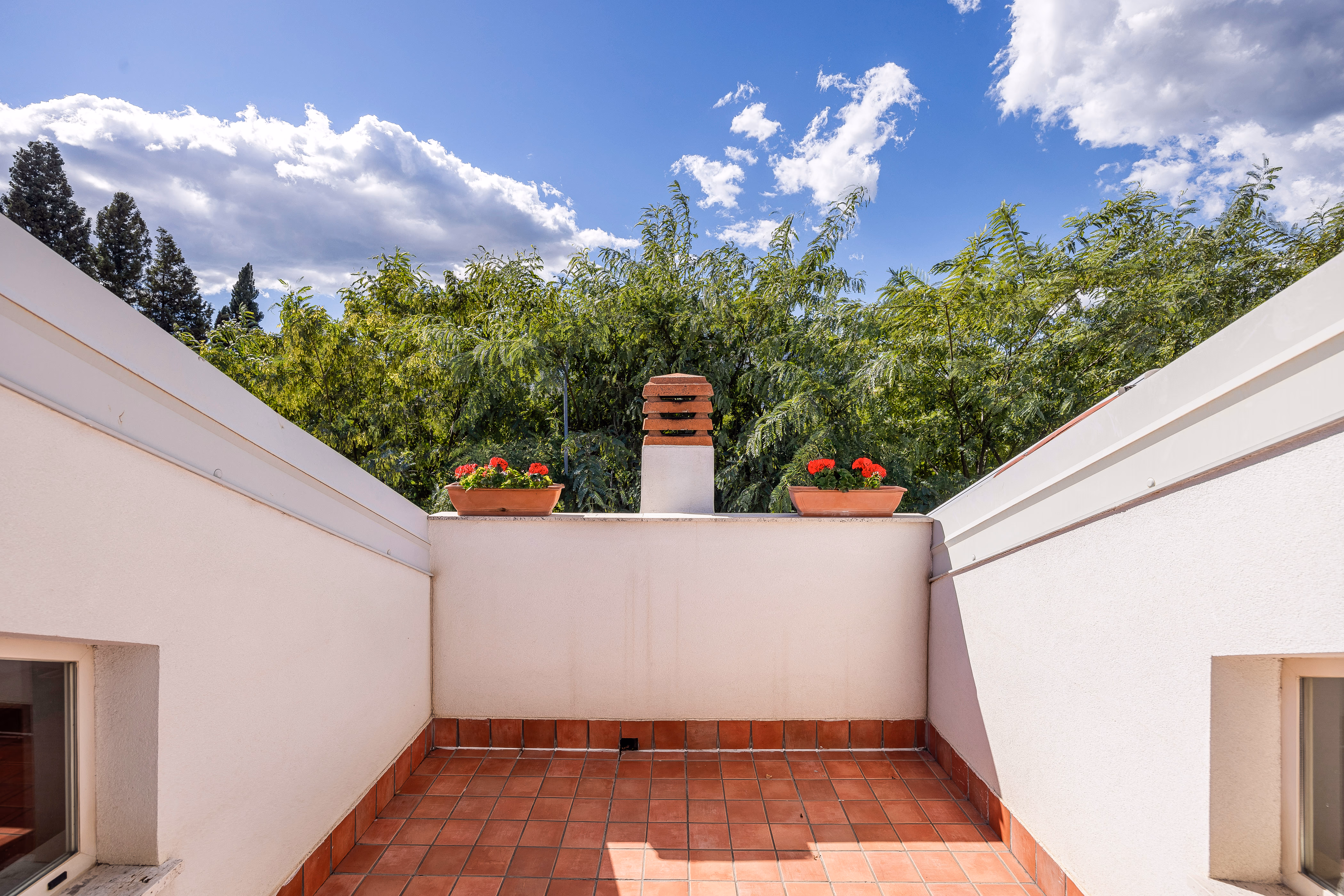 Terrace view from the upper level of Villa Rosaria